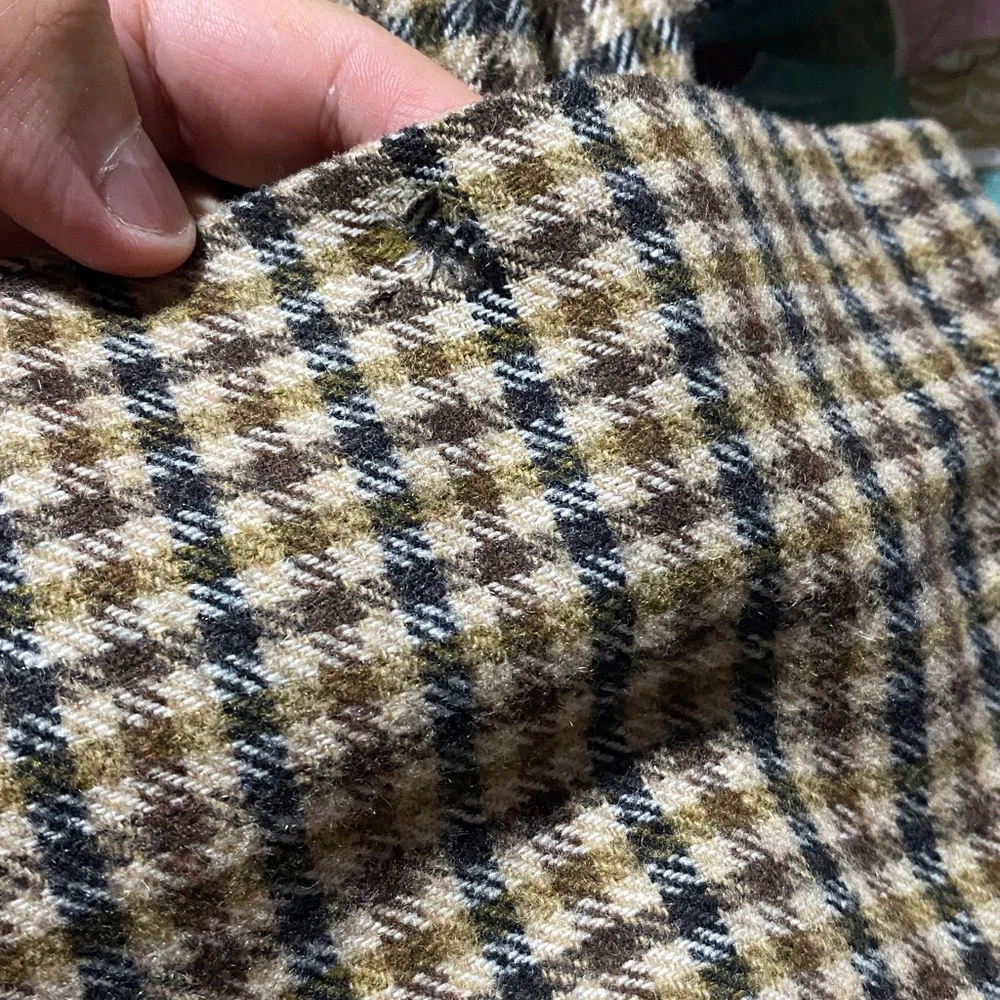 Anthropologie If By Sea Menswear‎ Plaid Overcoat City Coat Brown Academia Small - Picture 13 of 13